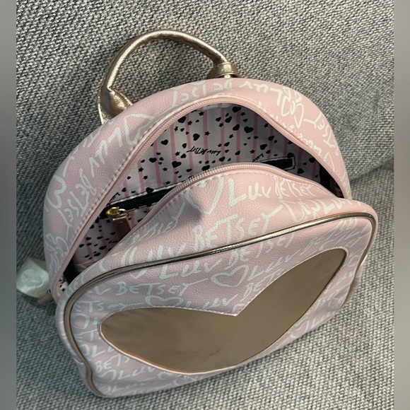 Betsey Johnson Pink and Gold Glam Backpack main image 5